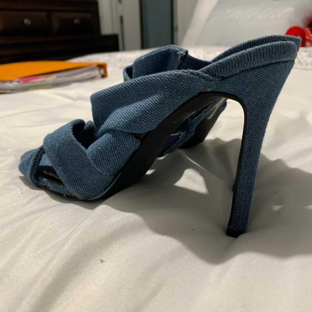 Cute Cape Robbin Denim Heels - Picture 2 of 3